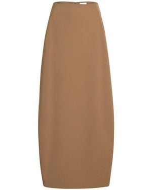 KHAITE Back Slit Skirt - Natural
