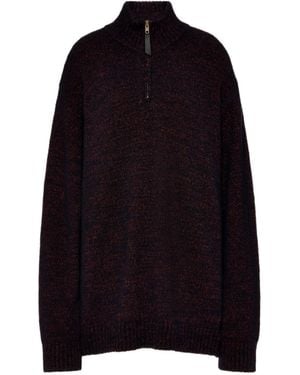 Maison Margiela Half-Zip Knit Jumper - Black