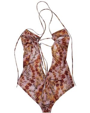 KNWLS Halter Neck One-Piece Swimsuit - White