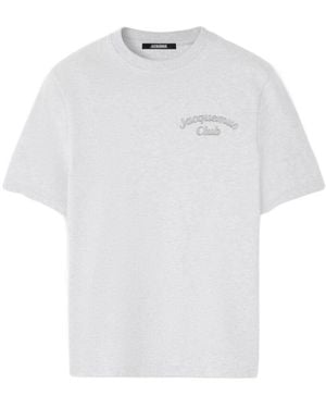 Jacquemus Logo Embroidered Crewneck T-Shirt - White