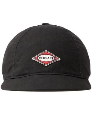 Versace Embroidered Canvas Cycling Cap - Black
