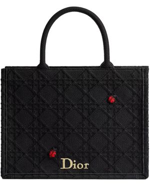 Dior Medium Book Tote With Strap - Black