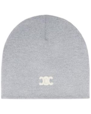 Celine Triomphe Beanie - Gray