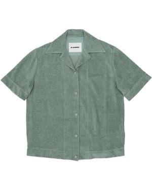 Jil Sander Short Sleeved Buttoned Shirt - Green