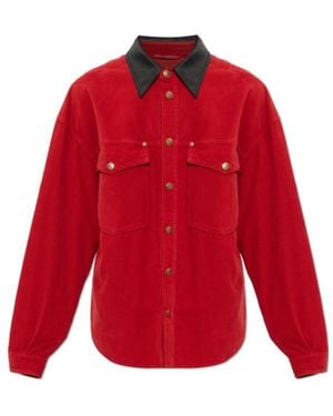 Versace Corduroy Velvet Blouson - Red