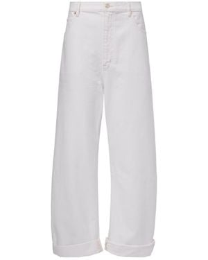FRAME High-Waisted Leg Jeans - White