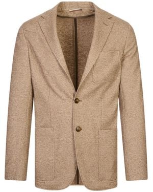 Canali Long-Sleeved Suit Jacket - Natural