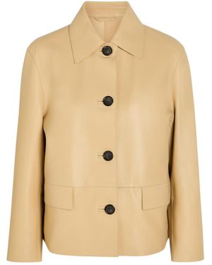 TOTEME Bonded Leather Jacket - Natural