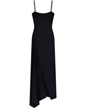 Givenchy Sliced Long Slashed Dress - Black