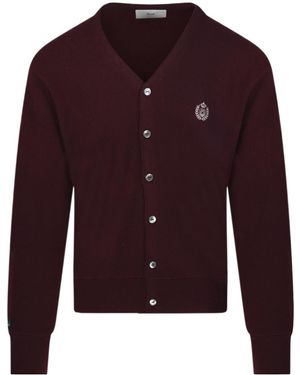 DUNST Logo Wool Cardigan - Purple