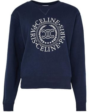 Celine Long Sleeve Sweatshirt - Blue