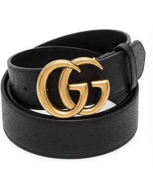 Gucci Gg Signature Buckled Belt - Black