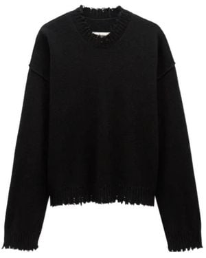 Uma Wang Raw-Edge Cashmere Top - Black