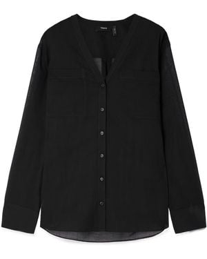 Theory Wool Blend Shirt - Black