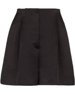 Fendi Tailored Silk Shorts - Black