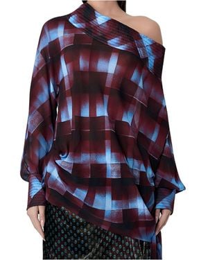 Dries Van Noten Asymmetric Long Sleeved Shirt - Blue