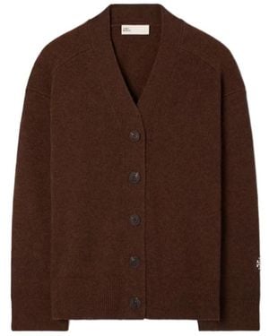 Tory Burch Wool Cardigan - Brown