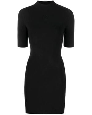 T By Alexander Wang Alexander Wang High-Neck Mini Dress - Black