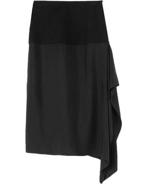 Jil Sander Asymmetrical Midi Skirt - Black