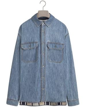 Dior Iviera Oblique Sun Stripes Overshirt - Blue