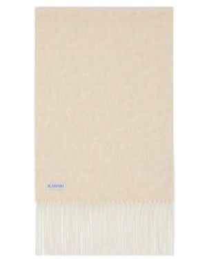 Burberry B Charm Fringed Scarf - Natural