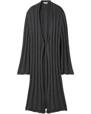 The Row Dorlence Rib Wool Blended Cardigan - Black