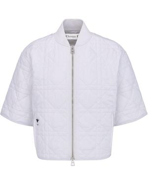 【関税&送料込】Dior Macrocannage Short Sleeve Cotton Blend Macrocannage Short-Sleeved Jacket Black and White Cotton and