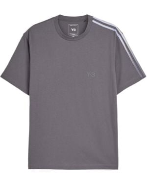 Y-3 Logo Stripe T-Shirt - Grey