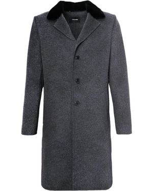 Yves Salomon Single-Breasted Coat - Gray