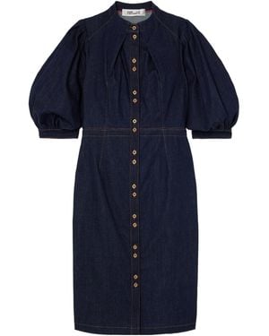 Diane von Furstenberg Perla Denim Dress - Blue