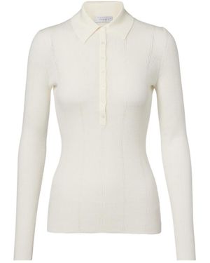 Gabriela Hearst Knitted Polo Shirt - White