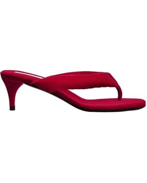 Alaïa Heel Thong Mules - Red