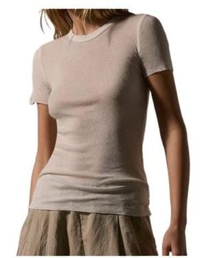 James Perse Ribbed Slim T-Shirt - Brown