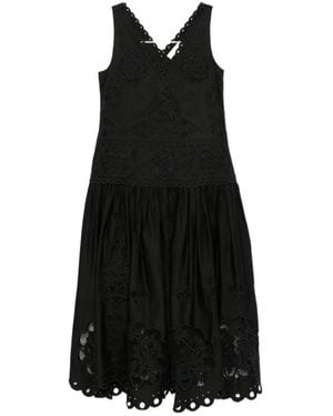 Sea Gardener Midi Dress - Black