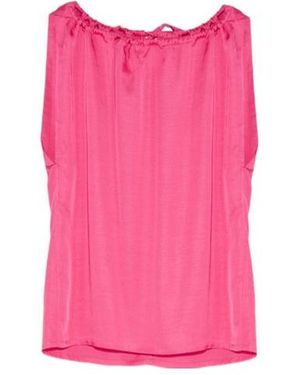Yves Salomon Tie-Neck Sleeveless Top - Pink