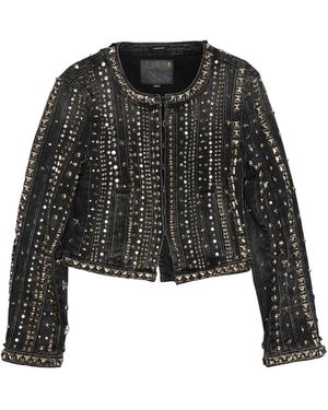 R13 Embellished Cropped Jacket - Black