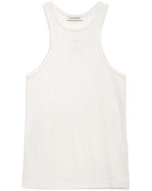 Anine Bing Ribbed Tank Top - White