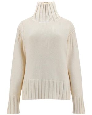Jil Sander Roll-Neck Knitted Jumper - White