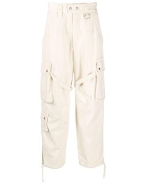 Isabel Marant Eusebio Cotton Cargo Trousers - White