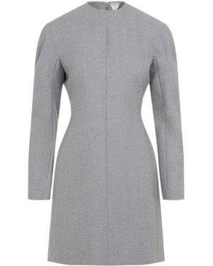 Bottega Veneta Cabat-Shoulder Mini Dress - Grey