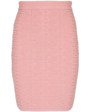 Balmain Pb Labyrinth Mini Skirt - Pink