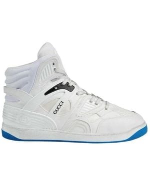 Gucci Interlocking G Patch Basket Trainers - White