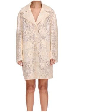 Ermanno Scervino Long-Sleeved Coat - Pink