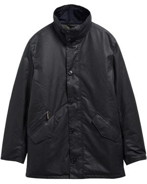 Barbour Powell Waxed-Cotton High-Neck Jacket - Black