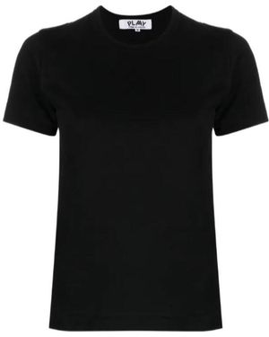 COMME DES GARÇONS PLAY Logo-Patch Cotton T-Shirt - Black