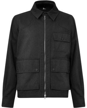 Moncler Lapel Zip Jacket - Black