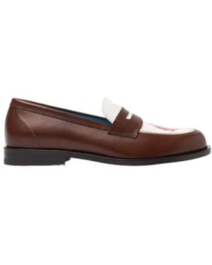 SCAROSSO Eyes Roses For Her Loafers - Brown