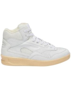 Jil Sander Basket Hi Lace-Up Sneakers - White