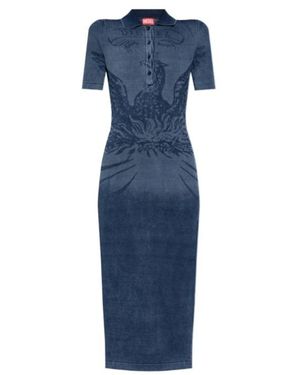 DIESEL M-Fenny Denim Button-Up Dress - Blue