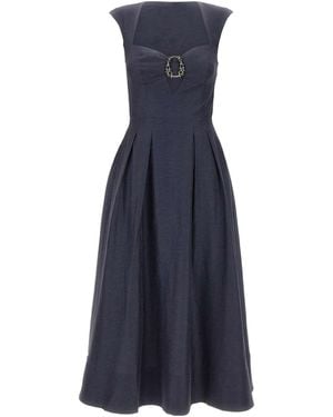 Rebecca Vallance Serenity Sweetheart Midi Dress - Blue
